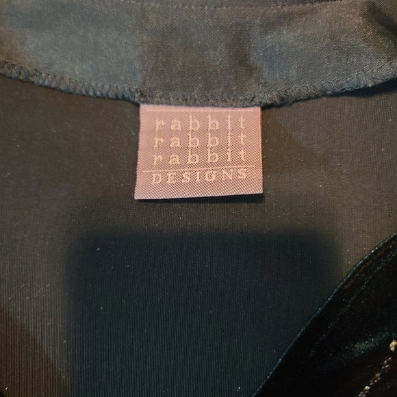 Vintage Green Velvet Beaded Cardigan, Sz 14P - Picture 7 of 7